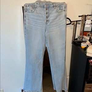 American Eagle Outfitters Blue Flare Wide Leg Jeans